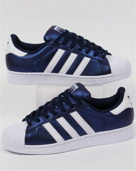 Men's Blue adidas Superstar Shoes 